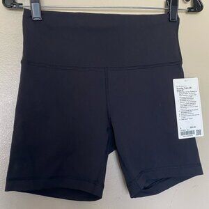 NWT Lululemon Athletica Wunder Train Black High-Waisted Bike Shorts Size 8